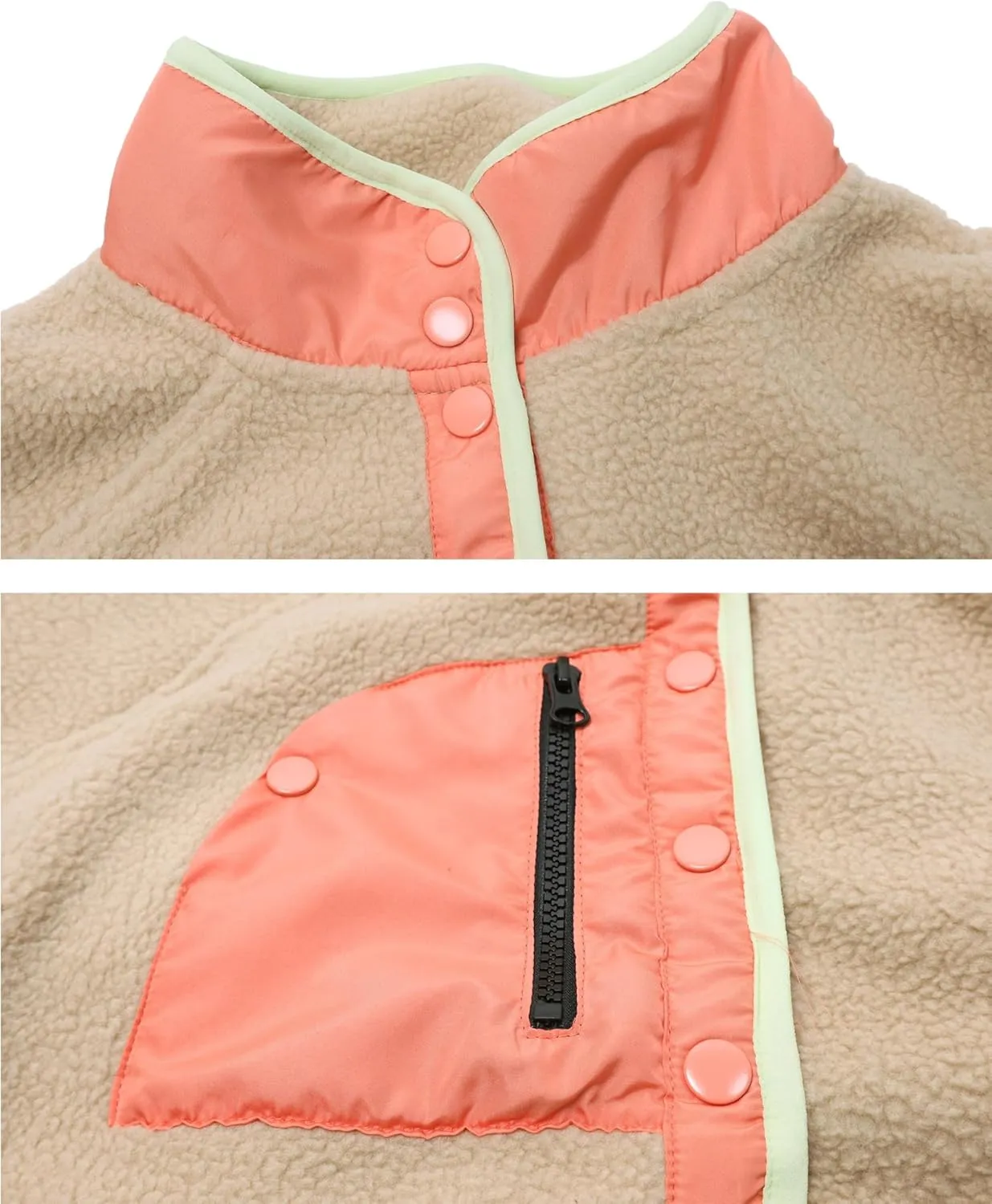 AMEBELLE Womens Lightweight Fleece Pullover Jacket Cropped Fall Winter Fuzzy Sherpa Jacket Sweatshirt Coat with Pockets