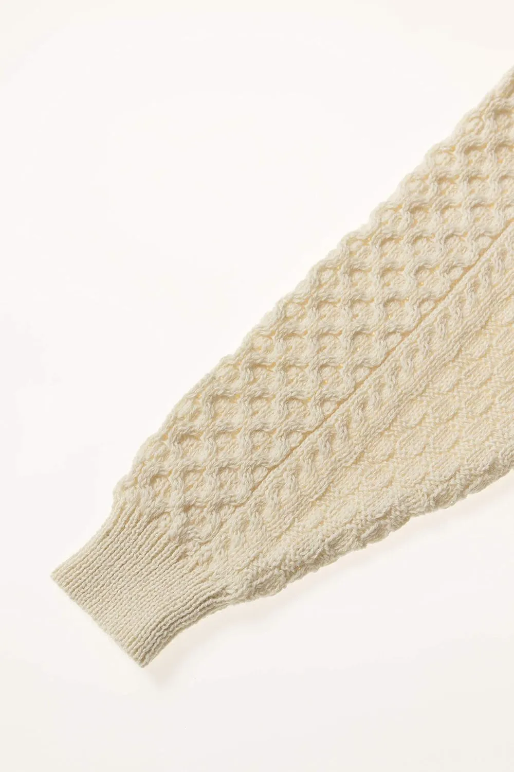 Aran Crafts Irish Soft Cable Knitted Crew Neck Unisex Sweater (100% Pure New Wool)