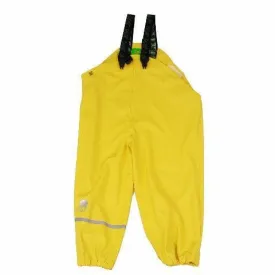 Bibbed Rain Pants: Yellow