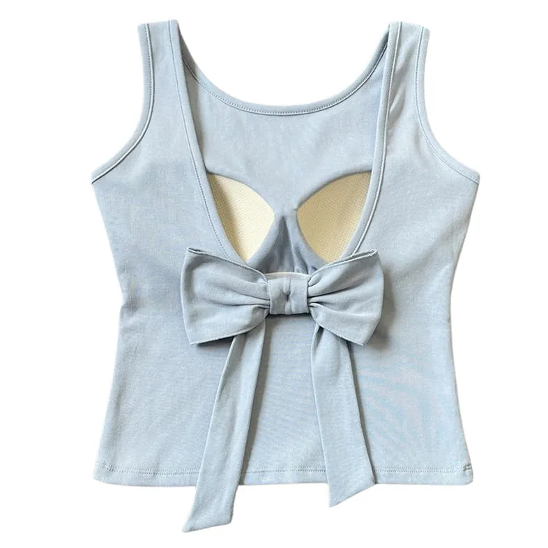 Blush Built-In Cup Bow Top