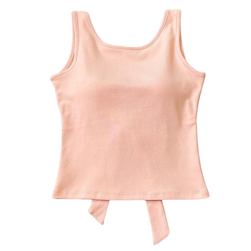 Blush Built-In Cup Bow Top