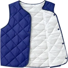 Boys Girls Quilted Puffer Vest Fleece Lined Sleeveless Lightweight Padded Down Coat Kids Toddler Winter Coat Waistcoat