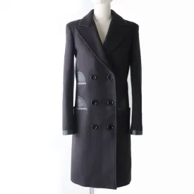 Burberry Wool Lamb Leather Double-Breasted Coat