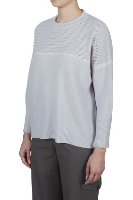 Cashmere Sweater with Contrast Knit