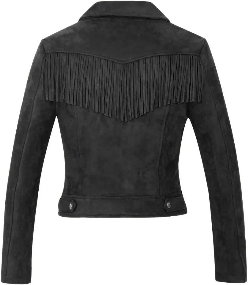 CHARTOU Women's Fall 2023 Fashion Faux Suede Leather Casual Moto Biker Jacket Coats