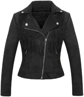CHARTOU Women's Fall 2023 Fashion Faux Suede Leather Casual Moto Biker Jacket Coats
