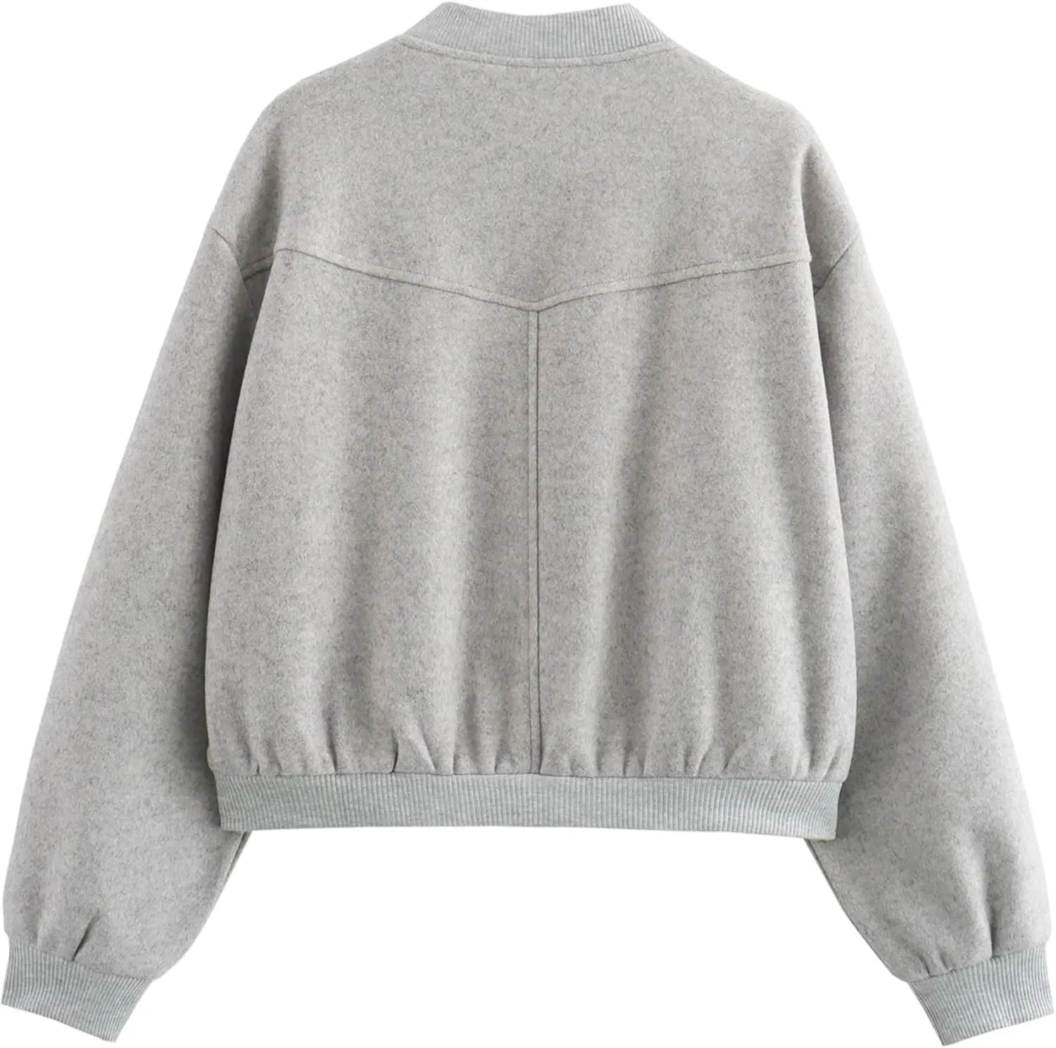 Cropped Bomber Jackets for Womens Long Sleeve Button Down Crop Shacket Jacket Tops