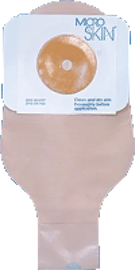 Cymed Platinum One-piece Drainable Pouch Pre-cut MicroSkin® Adhesive Barrier and Thick MicroDerm™ Plus Washer 1-1/2" Stoma Opening, 11" L, Opaque, Odor-proof Film, Comfort Backing, Latex-free