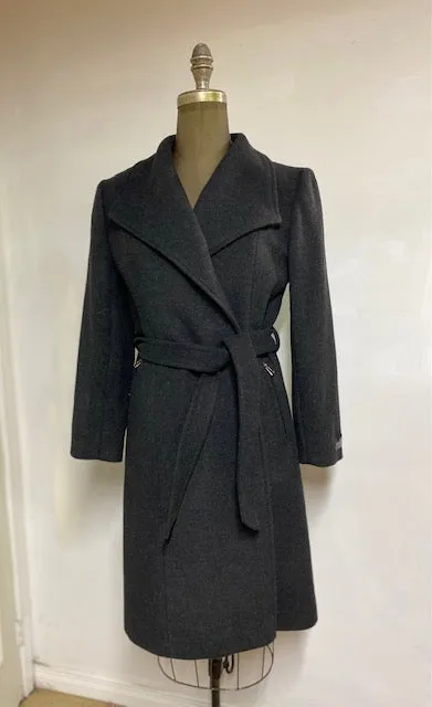 Daniela Wrap Coat Zipper Pocket - 50% Cashmere & Wool Blend