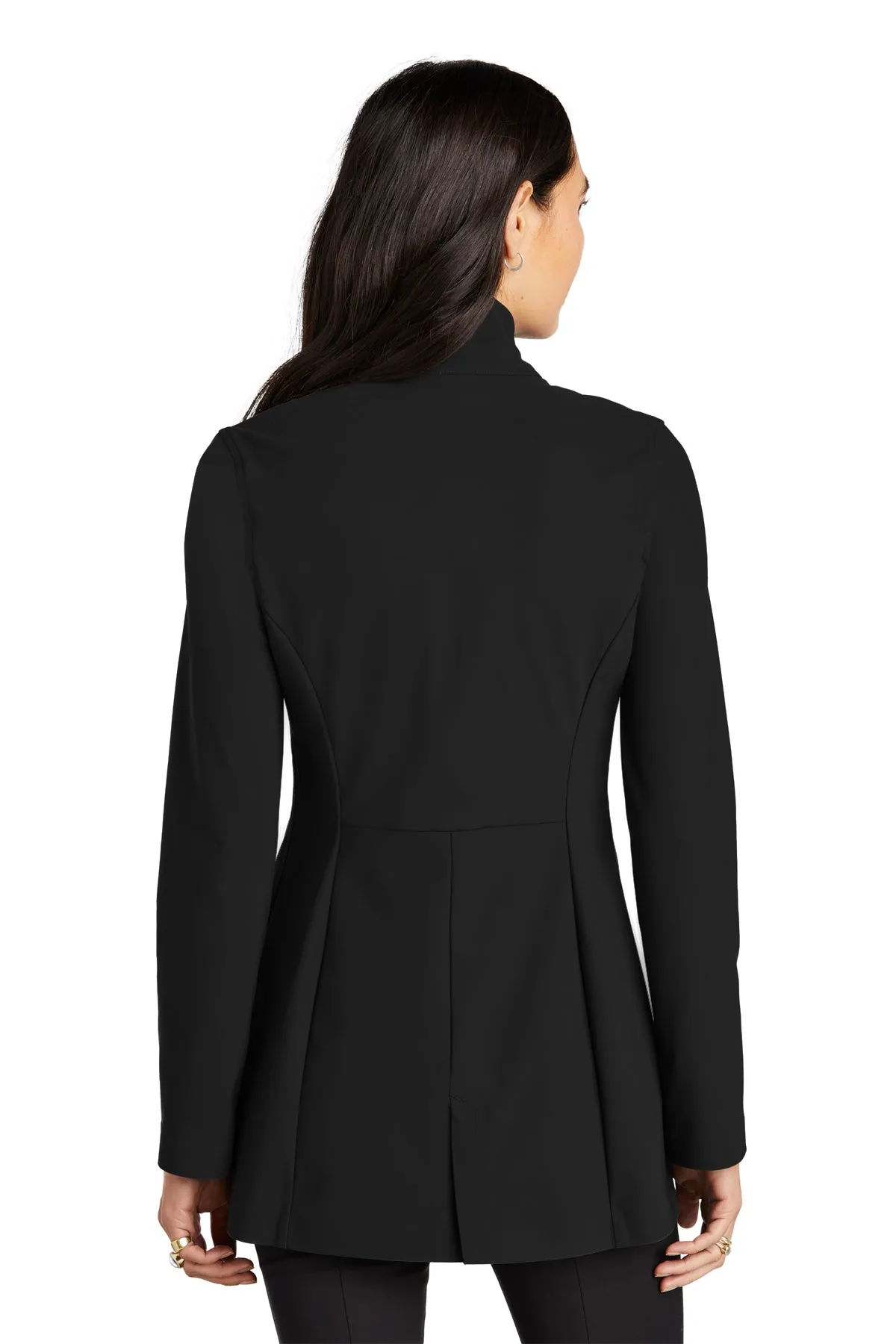 Faille Soft Shell Zip Up Coat - Deep Black (Ships in 1-2 Weeks)