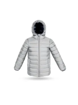 Fluff Down Jacket: Reversible Emerald and Grey