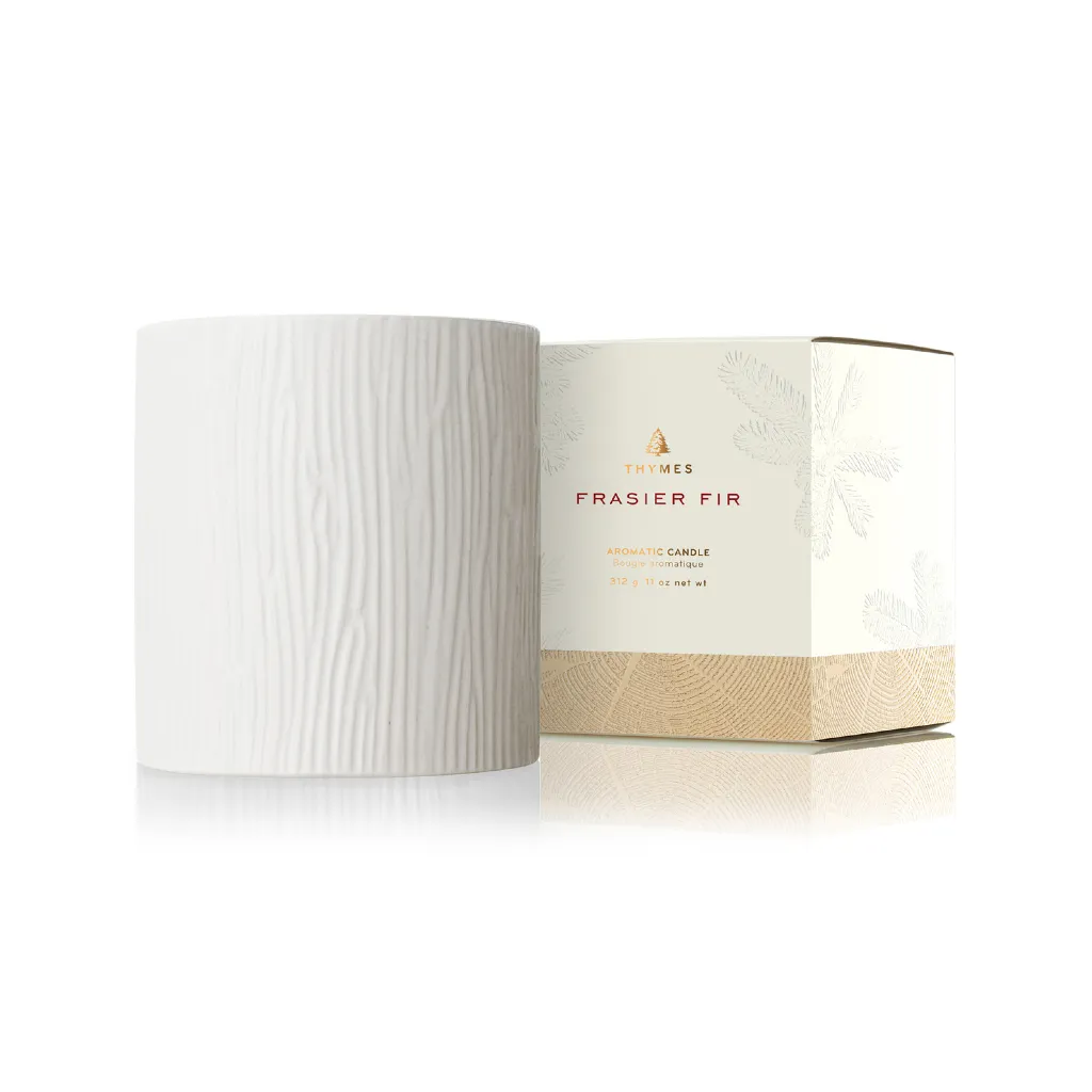 Frasier Fir Gilded Ceramic Poured Candle - Medium - 11oz.