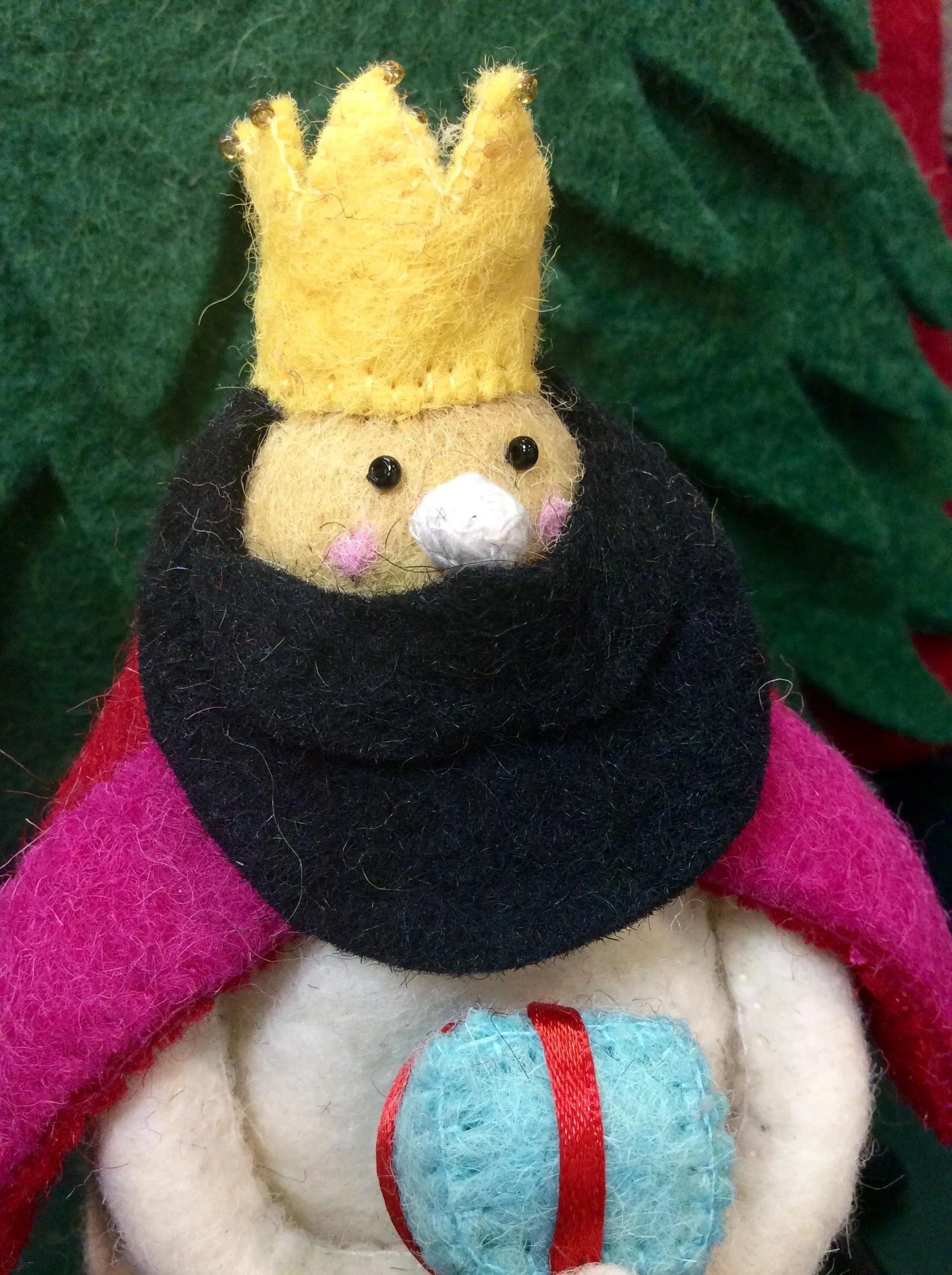 Handmade Nativity Scene in Hand Felted Wool
