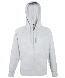 Heather Grey - Lightweight hooded sweatshirt jacket