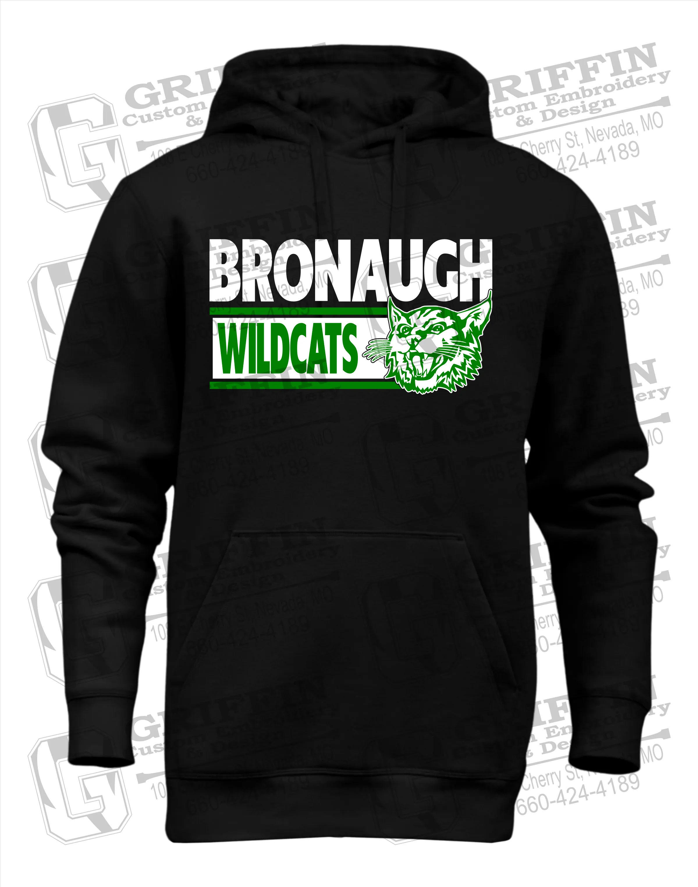 Heavyweight Fleece Hoodie - Bronaugh Wildcats 24-B