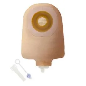 Hollister Premier One-Piece Urostomy Pouch, Up to 2-1/2" Cut-to-Fit Flat Flextend Skin Barrier, 9" L, Beige