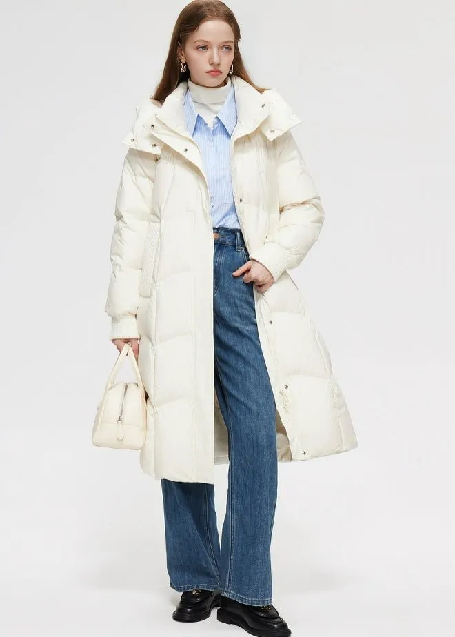 HOODED LONG DOWN JACKET