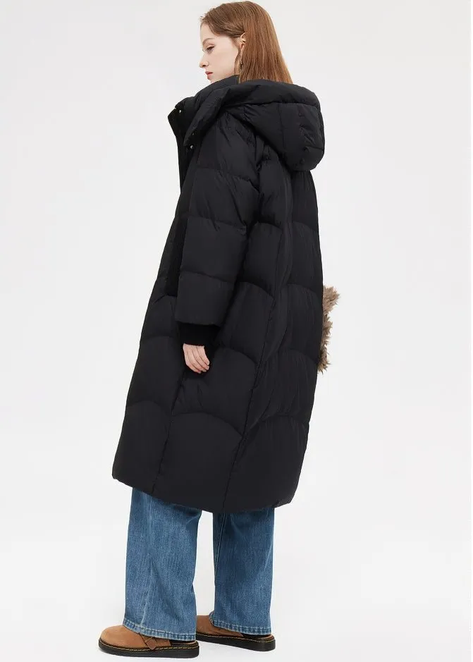 HOODED LONG DOWN JACKET