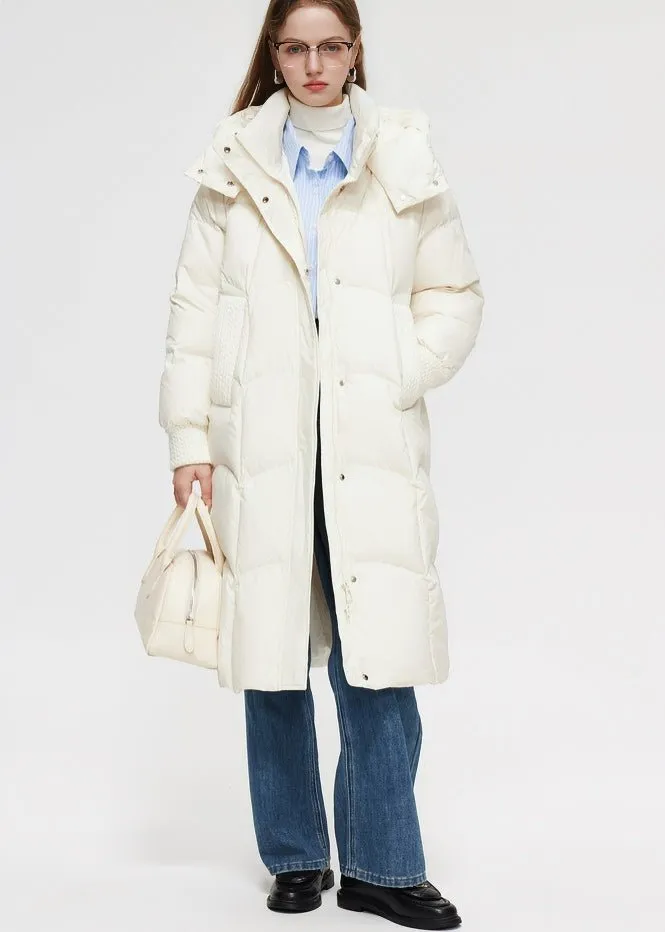 HOODED LONG DOWN JACKET