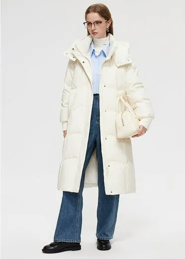 HOODED LONG DOWN JACKET