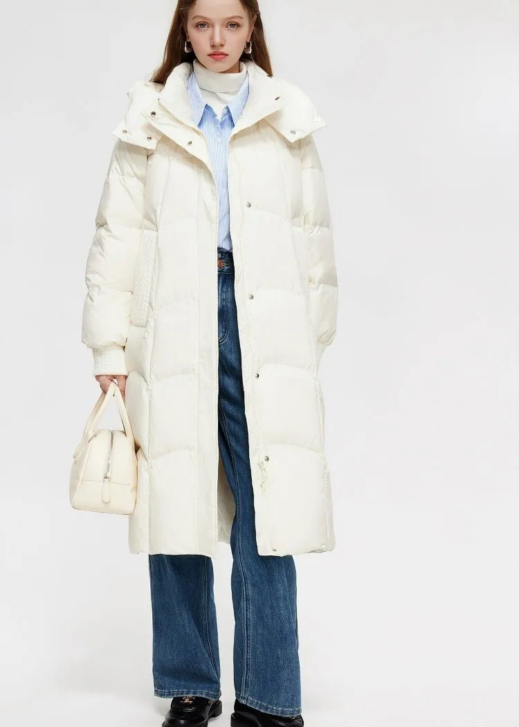 HOODED LONG DOWN JACKET
