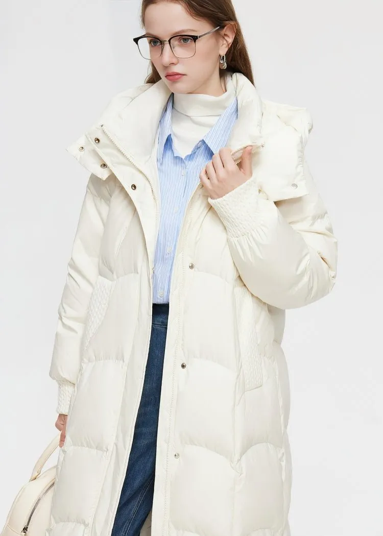 HOODED LONG DOWN JACKET