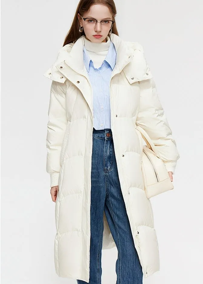 HOODED LONG DOWN JACKET