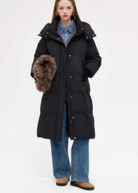 HOODED LONG DOWN JACKET