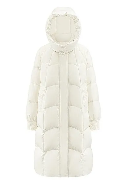 HOODED LONG DOWN JACKET