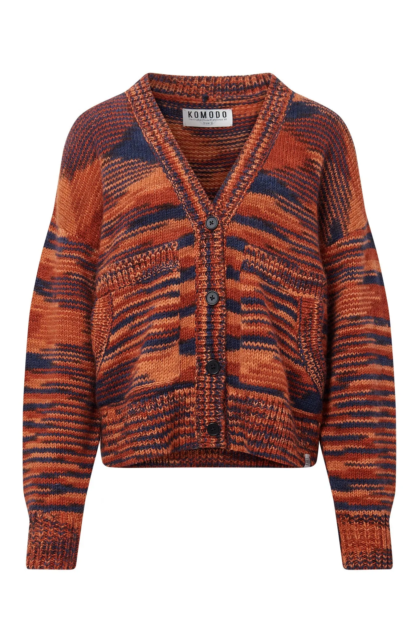 Hope Handknit Wool Cardigan Terracotta