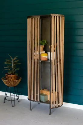 Kalalou Fir And Metal Two Door Cabinet