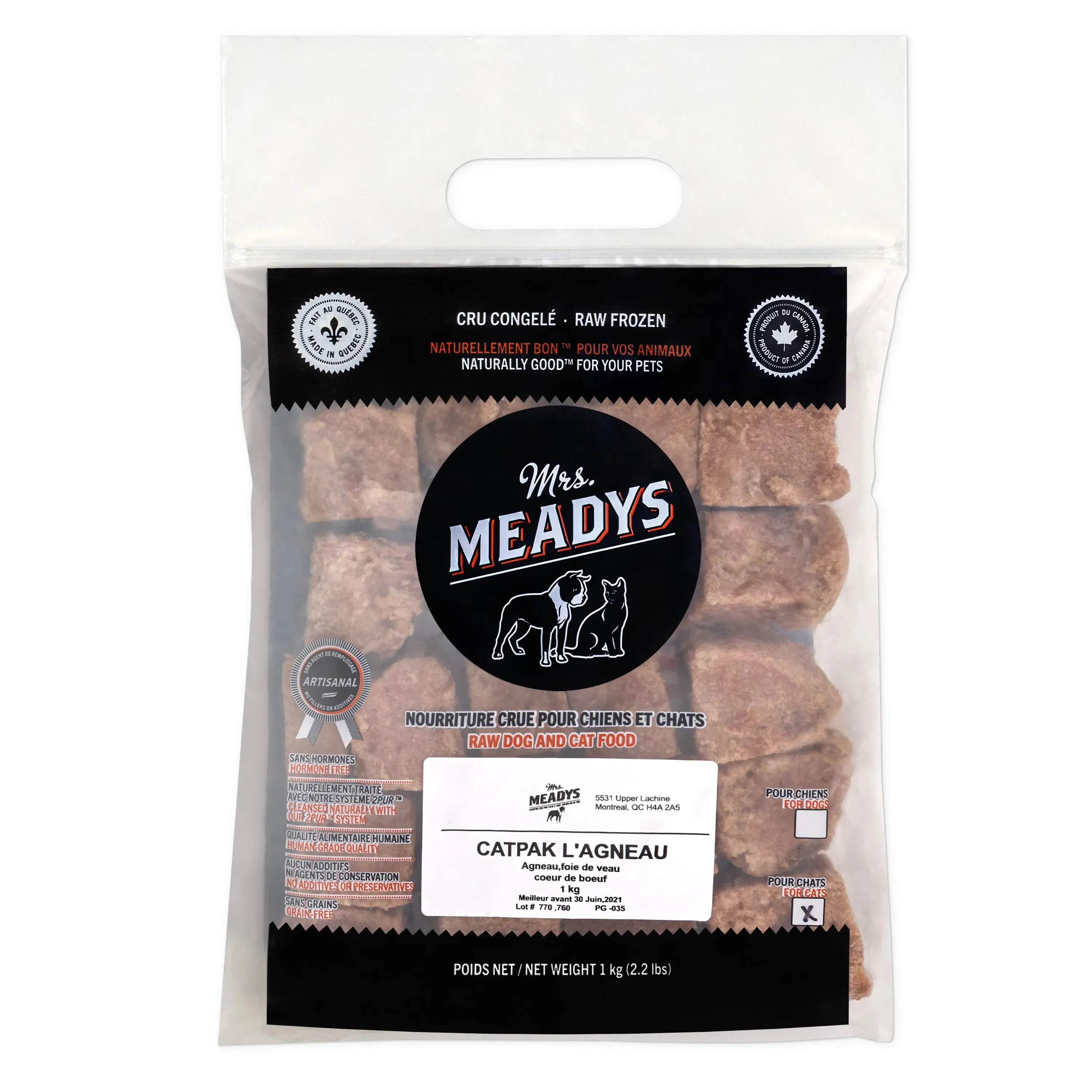 Lamb 'n Liver Raw Food for Cats – Protein-Rich Meal for Healthy Coats & Growth