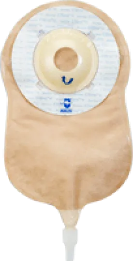 Marlen Manufacturing UltraLite™ One-piece Urostomy Pouch with Skin Shield™ Deep Convex Adhesive Skin Barrier and E-Z Drain Valve 1-1/4" Opening, 9-1/4" L x 5-3/4" W, Transparent, 16Oz, Odor-proof