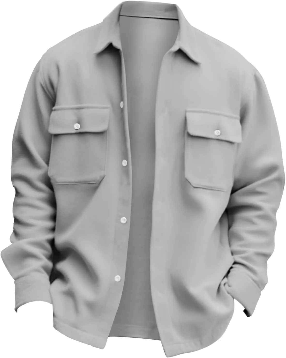 Men's Corduroy Jacket Button Down Shirt Jackets Long Sleeve Graphic Winter Coat Windbreaker Mens Fashion Clothes