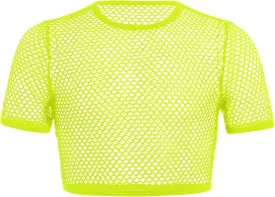 Men's Fishnet Shirts Sheer Short Sleeve Crop Top Mesh Tank Tops Rave Going Out Dance Tops