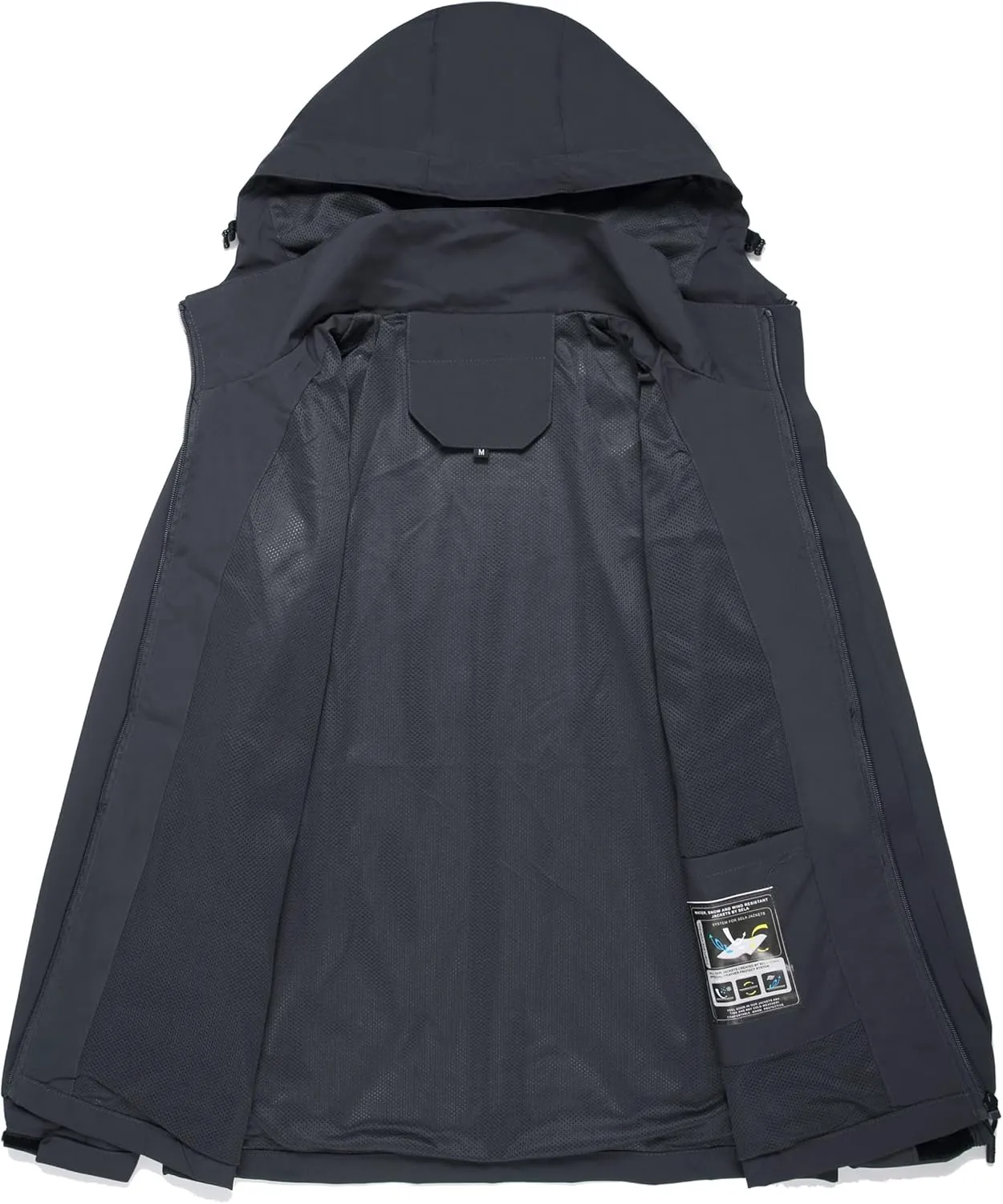 Men's Lightweight Waterproof Rain Jacket,Shell Hooded Outdoor Raincoat Hiking Windbreake jacket