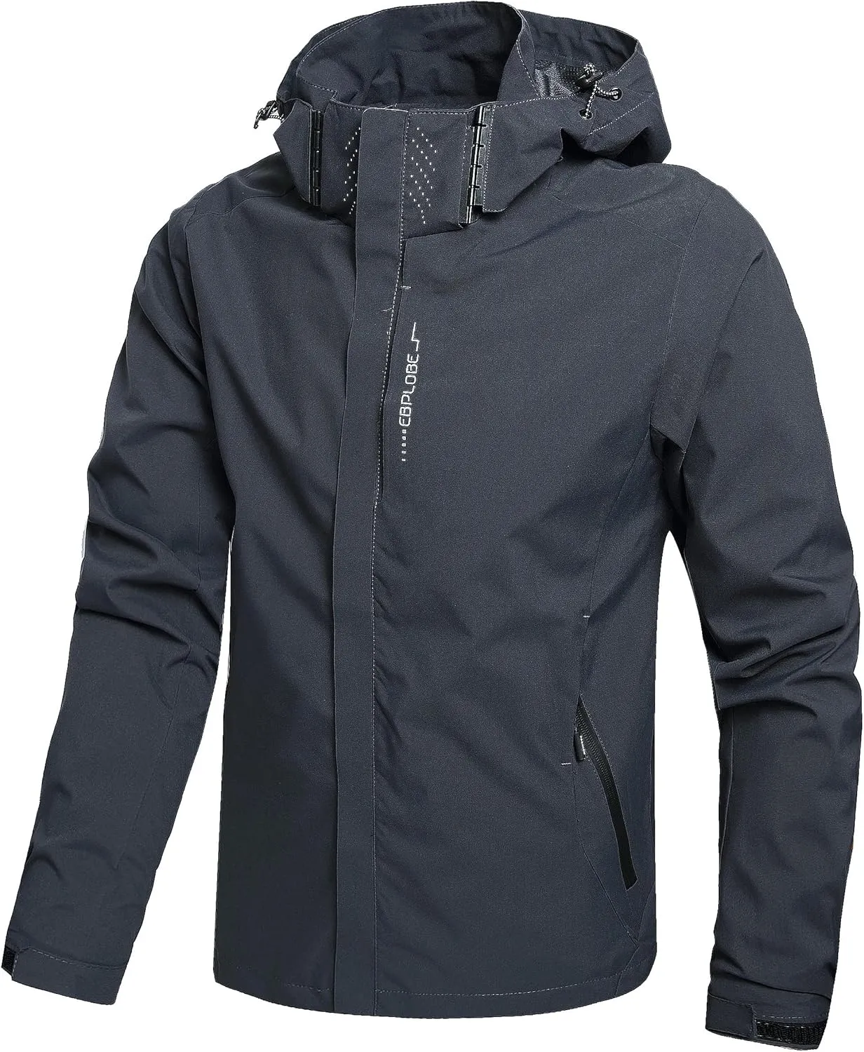 Men's Lightweight Waterproof Rain Jacket,Shell Hooded Outdoor Raincoat Hiking Windbreake jacket
