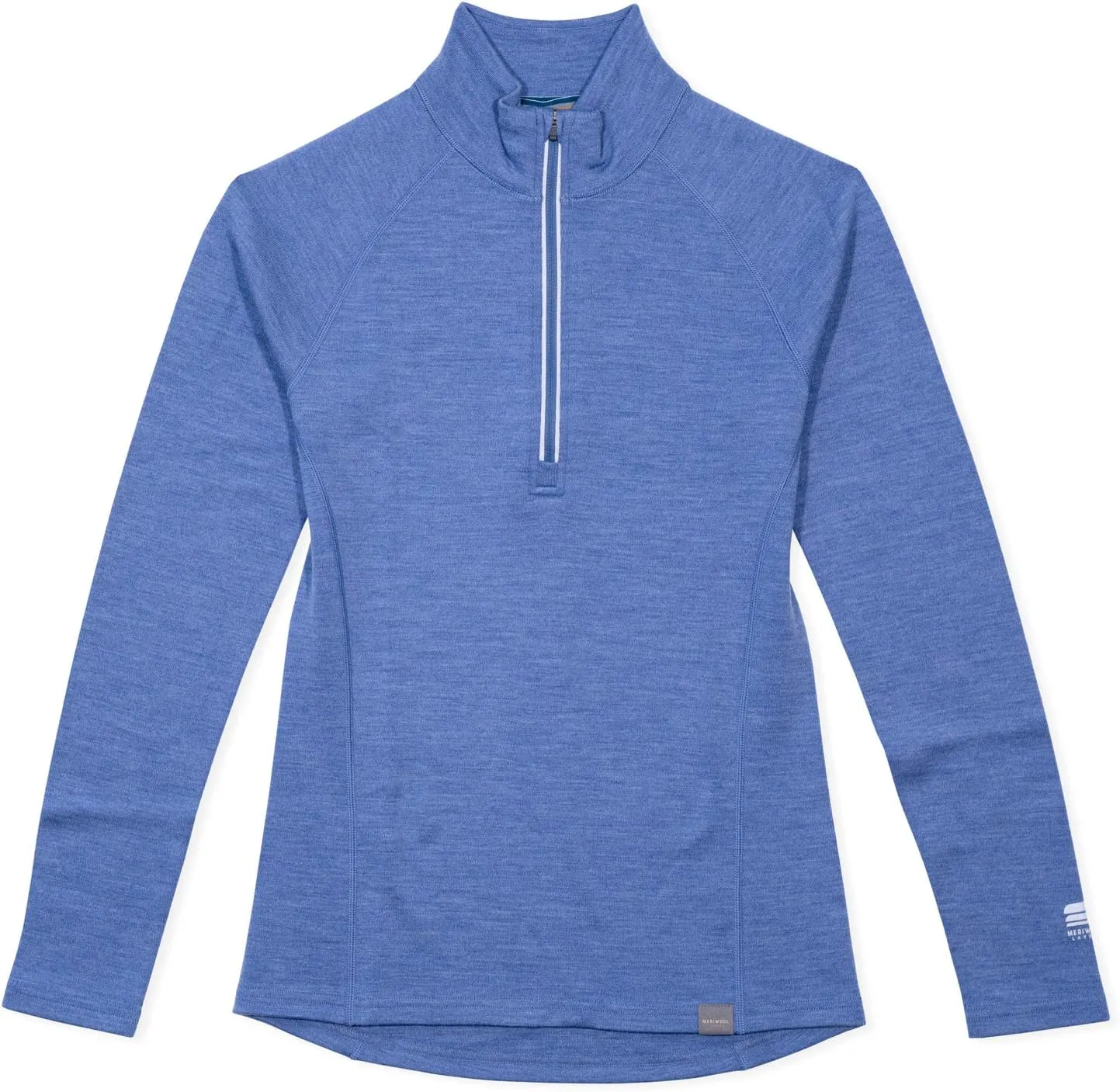 MERIWOOL Womens Half Zip Base Layer Top 400g Heavyweight Merino Wool Sweater