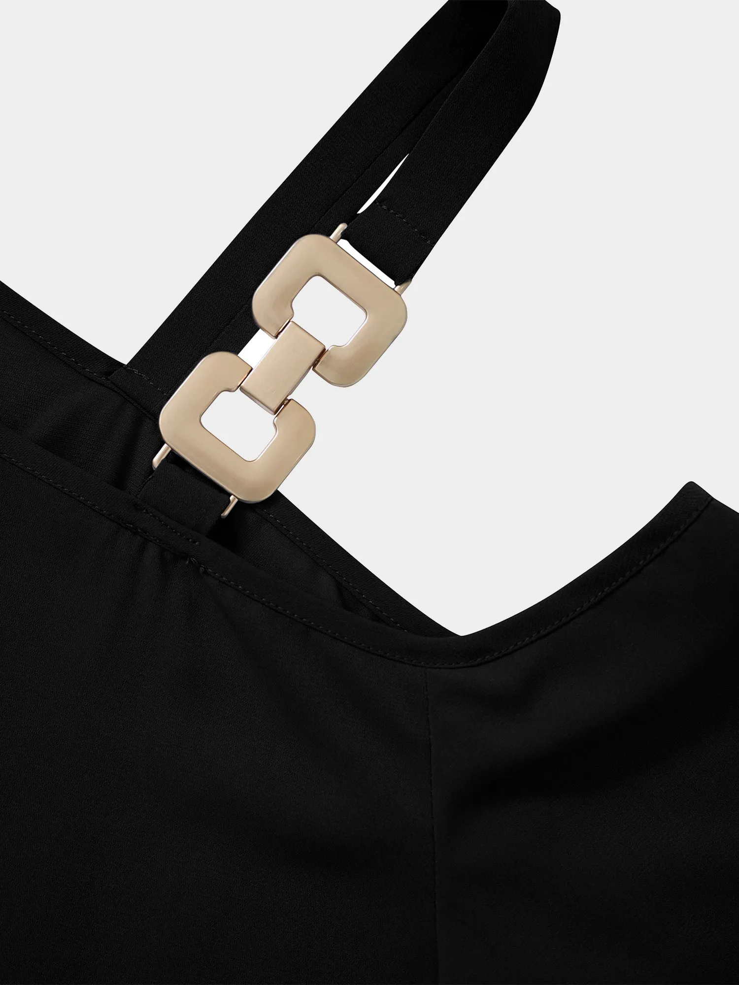 Midsize Metallic One-Shoulder Top