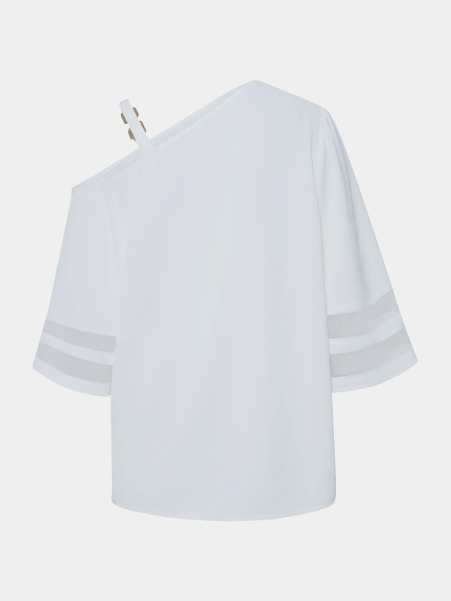 Midsize Metallic One-Shoulder Top