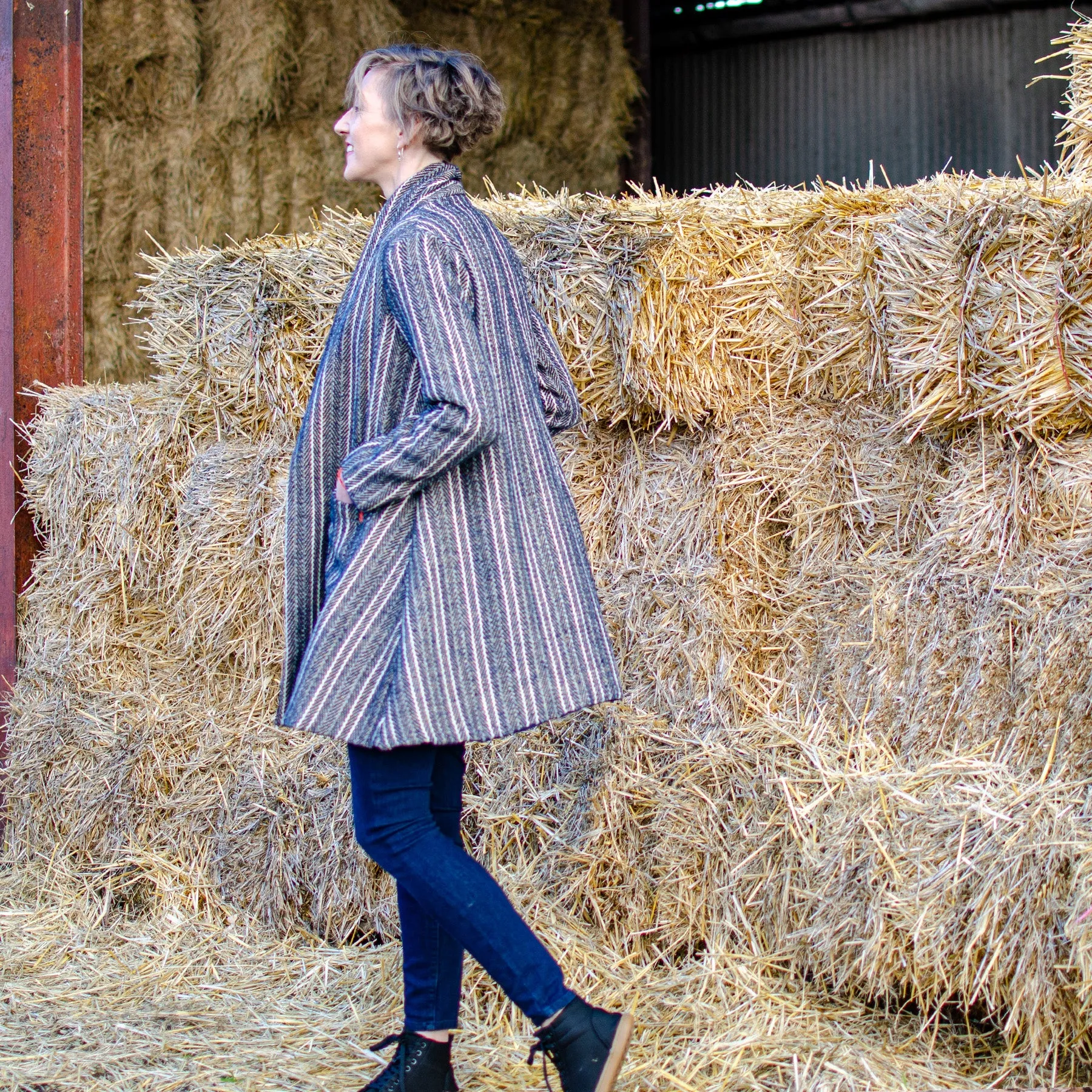 'Nika' Hand-woven | Midnight Stripes
