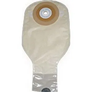 Nu-Hope One-Piece Post-Op Pre-Cut Adult Drainable Pouch with Nu-Comfort™ Barrier and Closure Clamp 1" Opening Round, 11" L x 5-3/4" W, 3-1/2" Adhesive Foam Pad, 24 oz, Odor-Proof