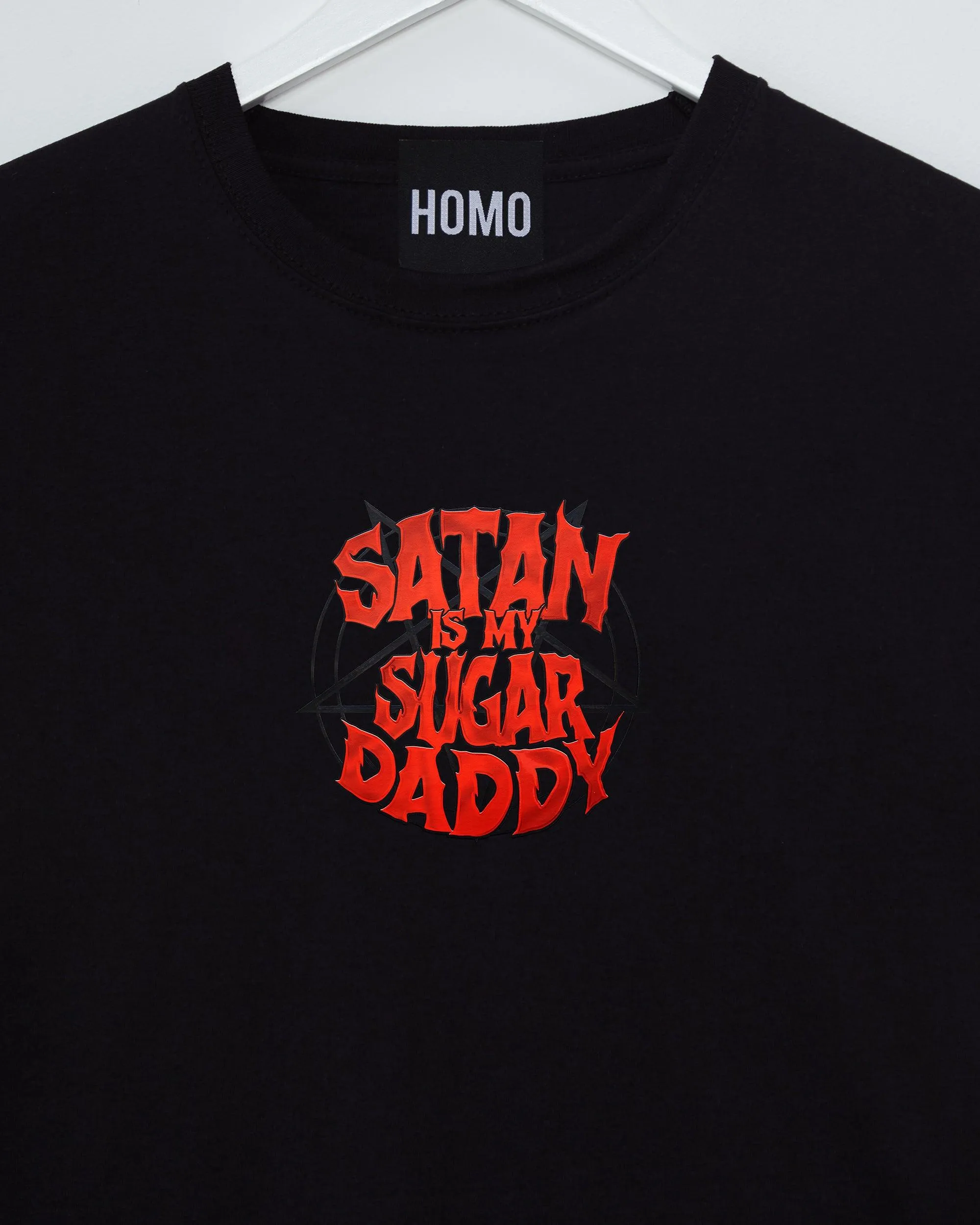 Satan is my sugar daddy on black long sleeve tee