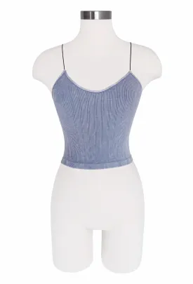 Seamless String Strap Tank - Gray