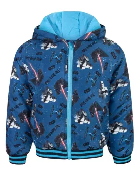 Star Wars Boy's Blue Hooded Coat