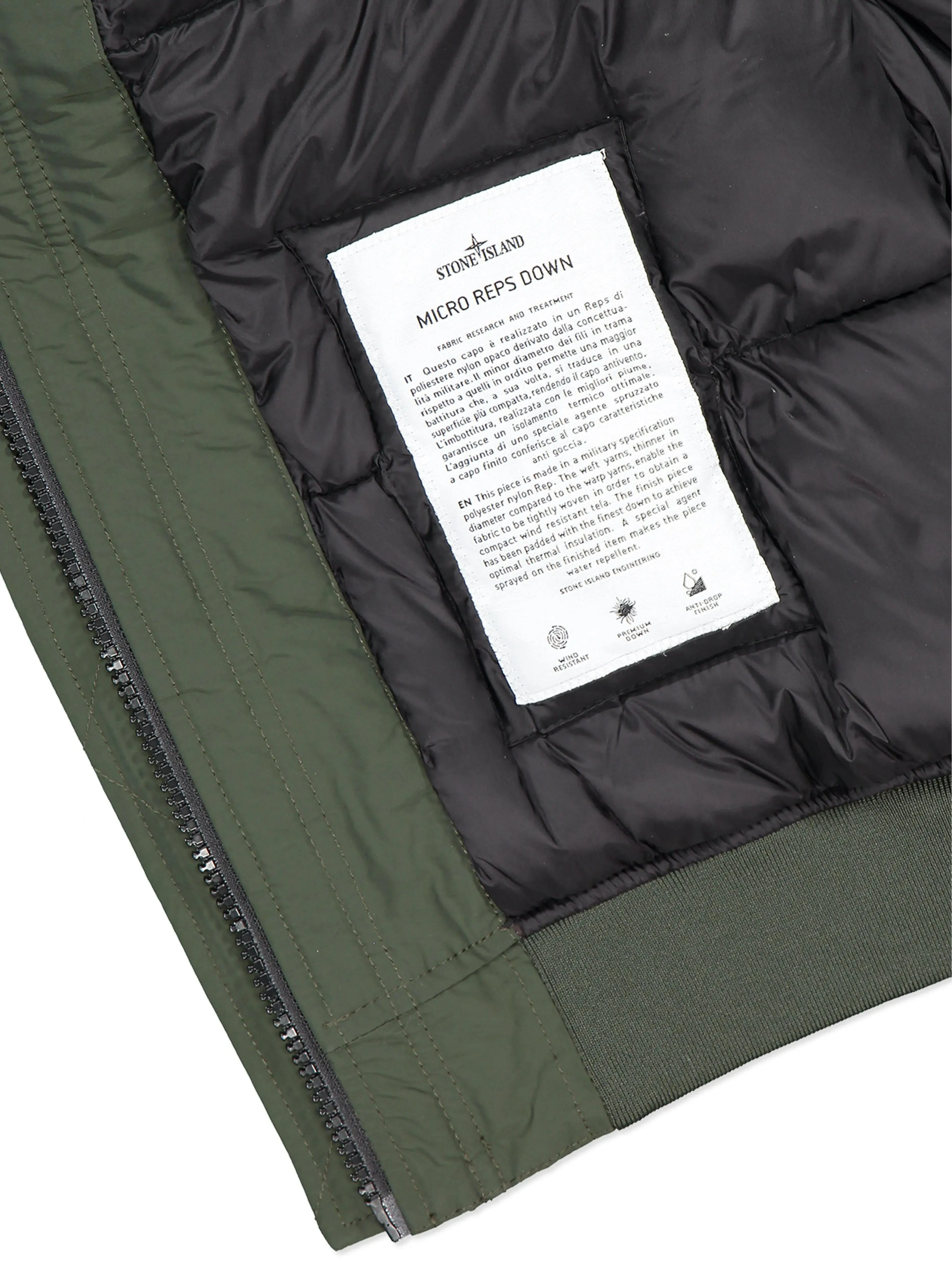 Stone Island Micro Reps Down Jacket Green
