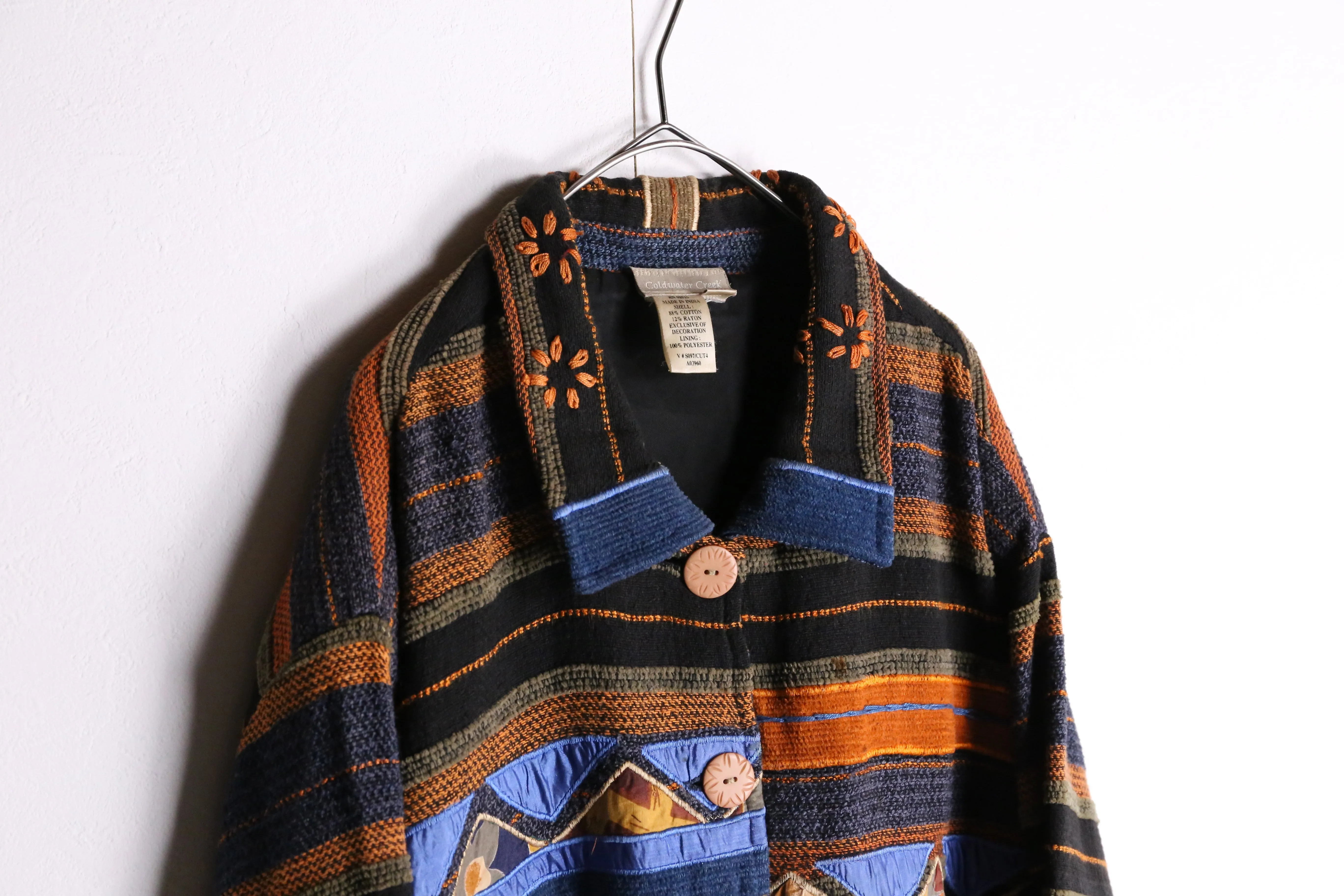 total pattern embroidery jacket