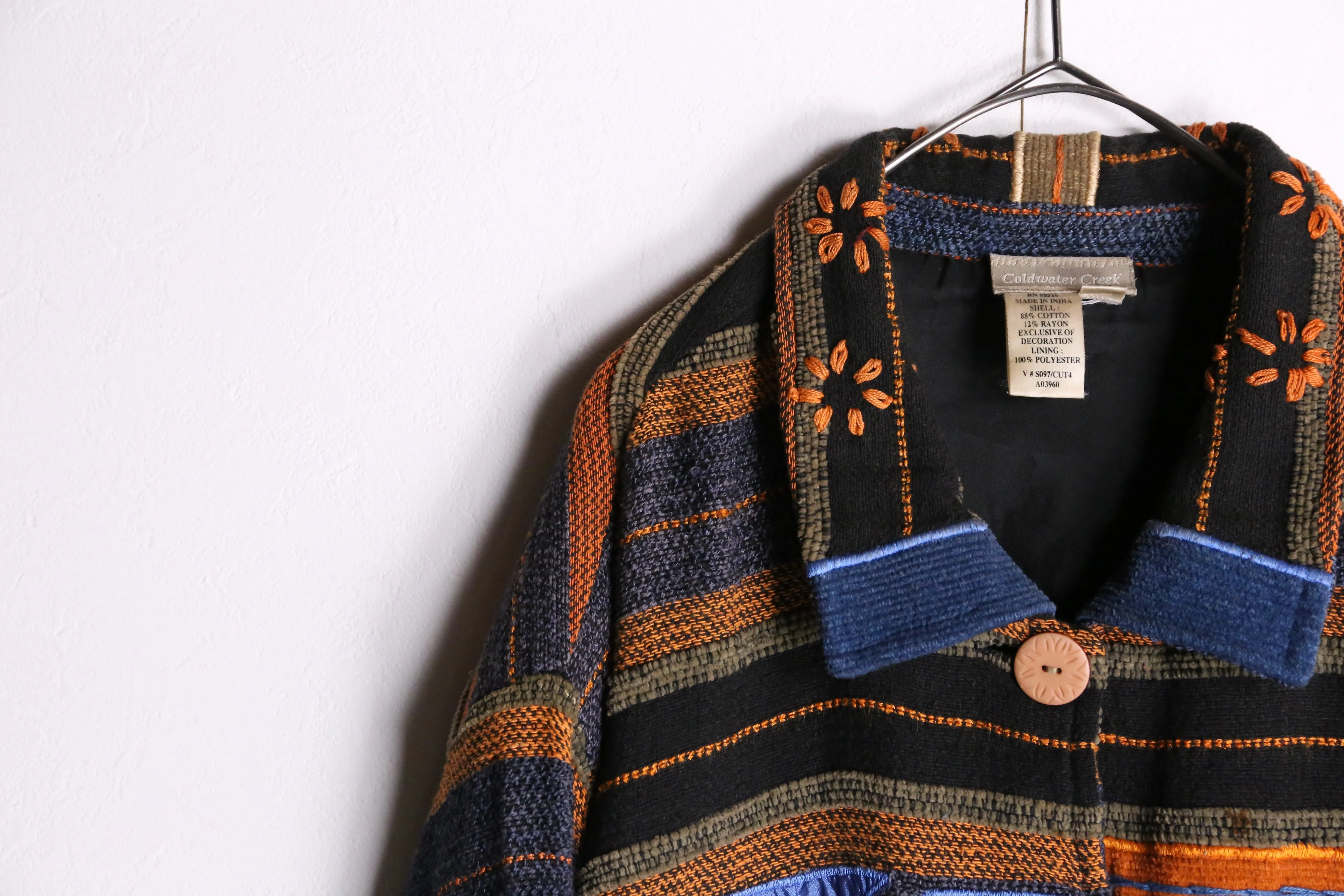 total pattern embroidery jacket