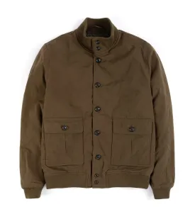 Valstar Valstarino Waxed Cotton Padded Zip Jacket: Olive