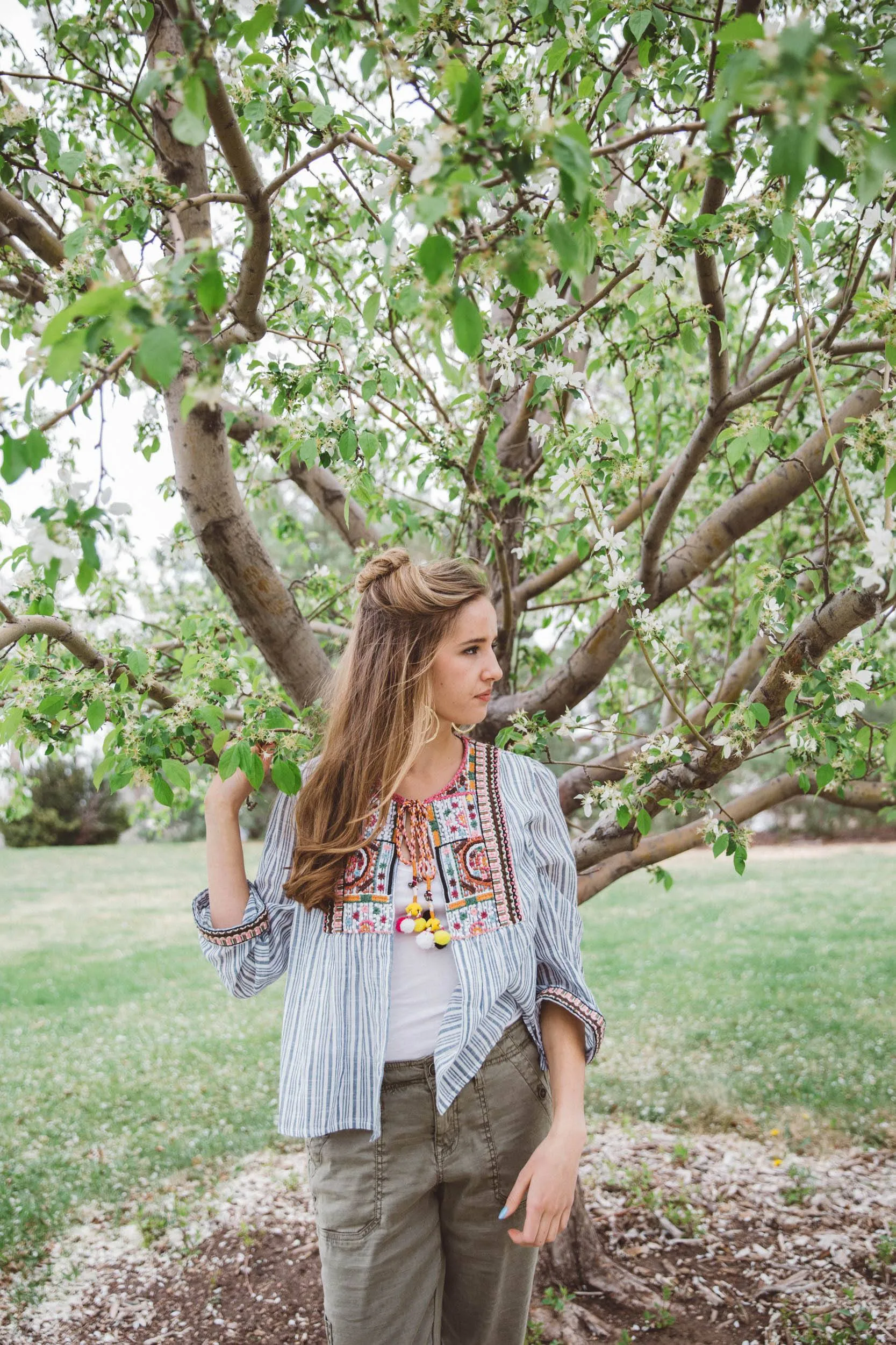 Velvet by Graham & Spencer Mckay Embroidered Lightweight Cotton Jacket